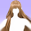 【SUSHI】S166 half-up bow tie hair style with long straight hair and neat bangs logo
