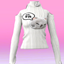 【SUSHI】S209 cat-style off-shoulder sweater, tight-fitting logo