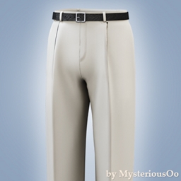 Male - Tailored straight pants with belt logo