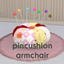 Pincushion armchair logo