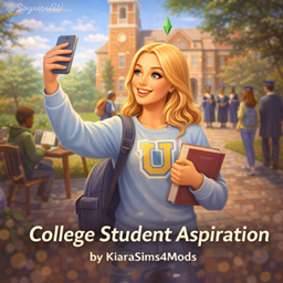CollegeStudent Aspiration by KiaraSims4Mods - Tradução PTBR