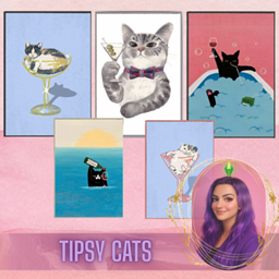 Tipsy Cats Wall Art project image
