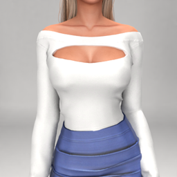 Layla - Long-sleeve cutout top (essential edges set) logo