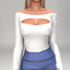 Layla - Long-sleeve cutout top (essential edges set) logo