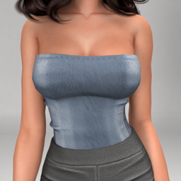 Layla - Leather tube top (essential edges set) logo