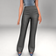 Layla - Leather flare trousers (essential edges set) logo
