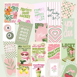pinks and greens 20 piece poster pack