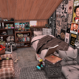 High School Drop-Out - Gaming Nook - Messy Teenagers Attic Bedroom logo