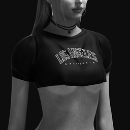 Women's LA Crop Top. logo