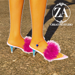 Pointed-Toe Fur Sandals logo