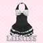 【Liisu55】Black and White Polka Dot Halter Dress logo