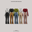 [cocomint] Cross Knit & Slim Pants Set logo