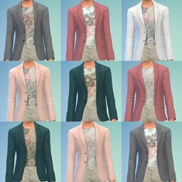 Male Brave Florals Top with Blazer logo