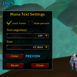 Mana text percent project image