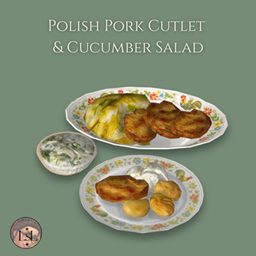 RECIPE - Polish Pork Cutlet with Cucumber Salad  logo
