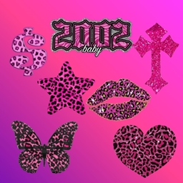 Y2K Decal Set - Hot Pink - Wall Art project image