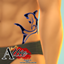 Colourful shark tattoo for male sim logo