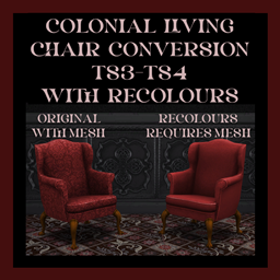 Colonial Living Chair Conversion TS3-TS4 with Recolours logo