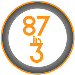 Decorative 87in3 Badge