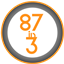 Decorative 87in3 Badge logo