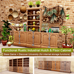 Functional Rustic Industrial Hutch & Floor Cabinet logo