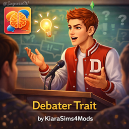 Debater Trait by KiaraSims4Mods - Tradução PTBR