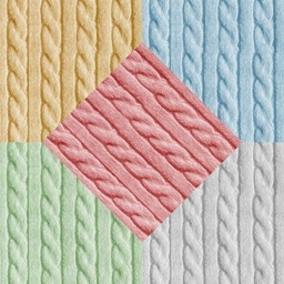 Cozy Pastel Braided‑Stitch Floor Ensemble logo