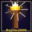 Raj's Dynamic lefthand torch logo
