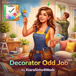 Decorator Odd Job by KiaraSims4Mods - Tradução PTBR