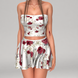 Layla - Strapless Crop & Skirt (picnic blossom set) project image