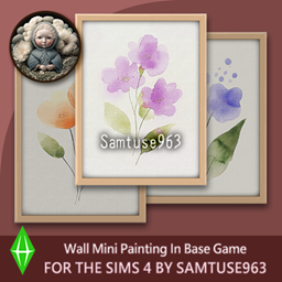 HQ Flower Watercolor Mini Painting One #1 Extra G Samtuse963