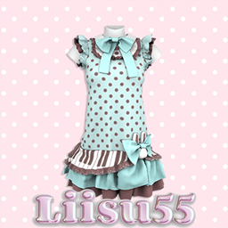 【Liisu55】Japanese-Style Cute Flutter-Sleeve Bowknot Cake Skirt Set logo