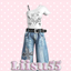 【Liisu55】Asymmetric One-Shoulder Top and Jeans Set logo
