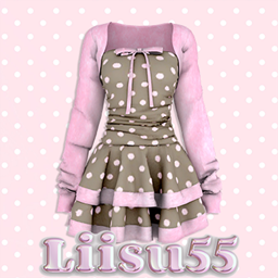 【Liisu55】Long-Sleeve Bolero Dress Set logo