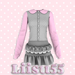 【Liisu55】Doll Collar Sweet Shirt Set logo