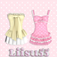 【Liisu55】Bow Strapless Pleated Skirt Set &Polka Dot Strap Ruffle Dress logo