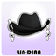 LIN-DIAN Cowboy hat with metal cross ornament logo