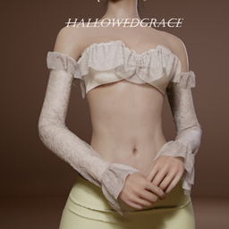 Lacey Strapless Crop Top logo