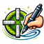 Drawable crosshair logo