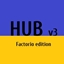 The HUB Pack v3 Factorio Edition logo