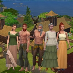 Viking leader and family
