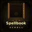 Spell book scrolling logo