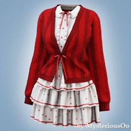 Sweet vintage ribbon outfit logo