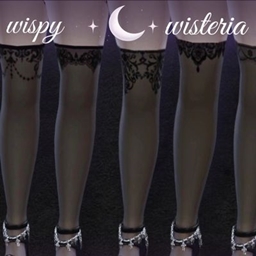.⋆♱.ᐟ lace in twilight thigh highs logo