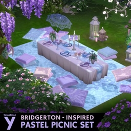 Pastel Picnic, Bridgerton-inspired set logo