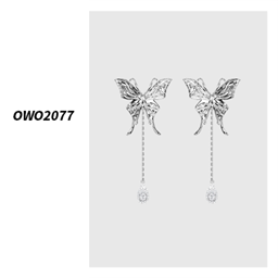OWO2077 - Chic Metallic Butterfly Earrings [3 Variants] project image