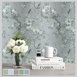 Vintage Chinoiserie Garden Wallpaper | Flora and Fauna 16 project image