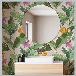 Tropical Banana Leaf Wallpaper | Flora and Fauna 25