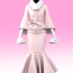 【SUSHI77】S213 Furry and Gentle Set with Fish-Tail Long Dress logo