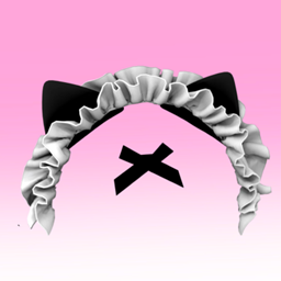 【SUSHI77】S215 maid hair accessories logo